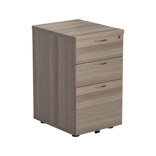 Under Desk Pedestal 3 Drawer (FSC) Grey Oak