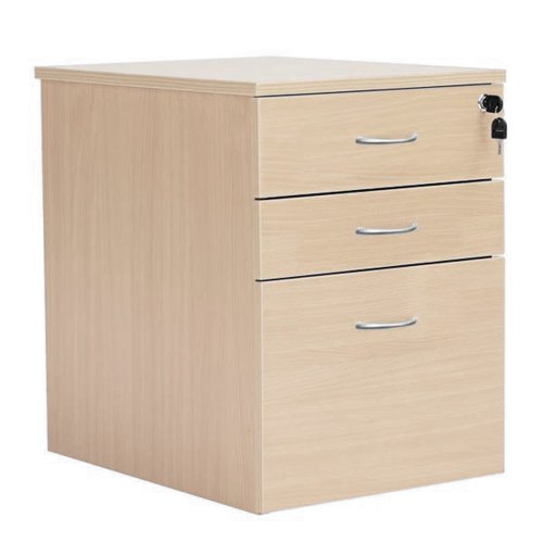 High Mobile Pedestal 3 Drawer (FSC) Maple