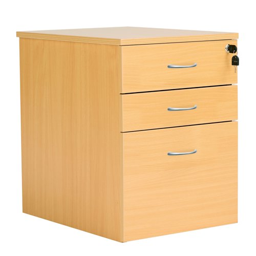 High Mobile Pedestal 3 Drawer (FSC) Nova Oak