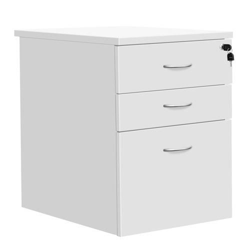 High Mobile Pedestal 3 Drawer (FSC) White