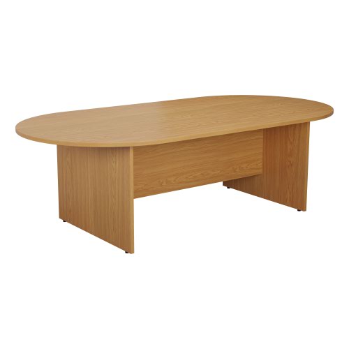 TK1810DENO | Introducing our D-End Meeting Table, the perfect addition to any boardroom. Crafted with high quality materials, this table boasts a 25mm top thickness for added durability. The curved edges provide a sleek and stylish finish, while also ensuring a secure and sturdy surface for all your important meetings. Whether you're hosting a large conference or a small team meeting, this table is perfect for all your boardroom needs. Invest in our D-End Meeting Table today and elevate your workspace to the next level.