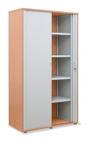 Wooden Side Opening Tambour 2 Metre Tall Beech TC Group