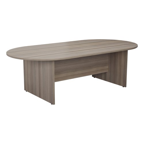 D-End Meeting Table (FSC) 2400mm Grey Oak