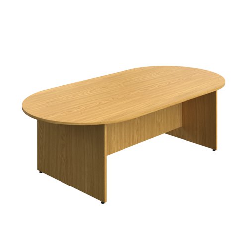 TK2412DENO | Introducing our D-End Meeting Table, the perfect addition to any boardroom. Crafted with high quality materials, this table boasts a 25mm top thickness for added durability. The curved edges provide a sleek and stylish finish, while also ensuring a secure and sturdy surface for all your important meetings. Whether you're hosting a large conference or a small team meeting, this table is perfect for all your boardroom needs. Invest in our D-End Meeting Table today and elevate your workspace to the next level.