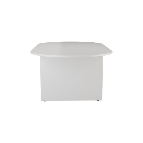 2400mm D-End Meeting Table - White