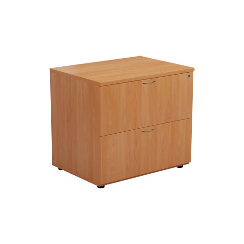 Jemini 2 Drawer Desk Side Filing Cabinet 800x600x730mm Beech KF71528