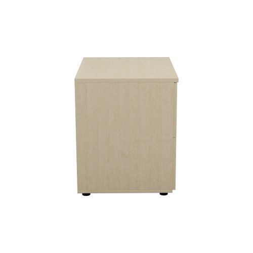 Arista 2 Drawer Desk Side Filing Cabinet 850x630x770mm Maple KF72418