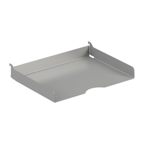 TKDMSTRPTA4BK | The A4 metal paper tray is a space efficient solution for removing clutter from your desktop. It works with our toolrail desk screens and is made from durable powder-coated steel.