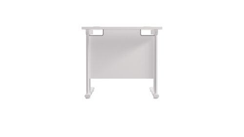 Twin Upright Rectangular Desk: 800mm Deep 800X800 White/White