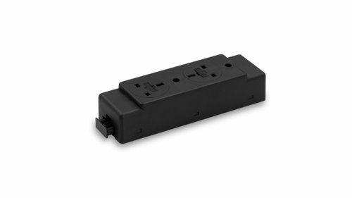 Under Desk Power Module 2 x UK Power Sockets Black