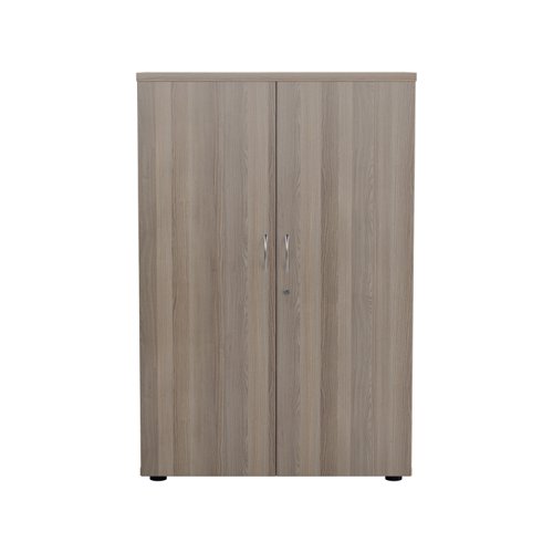 WDS1245CPGO | Introducing our Wooden Cupboard, designed to provide you with ample storage space while adding a touch of elegance to your home or office. Crafted with 18mm one piece MFC back panel and 25mm top and bottom panels, this cupboard is built to last. The lockable doors with silver handles ensure the safety of your belongings, while the black adjustable feet allow for easy levelling on any surface. The fully adjustable shelves provide flexibility to accommodate items of various sizes. With its sleek design and sturdy construction, our Wooden Cupboard is the perfect addition to any space.