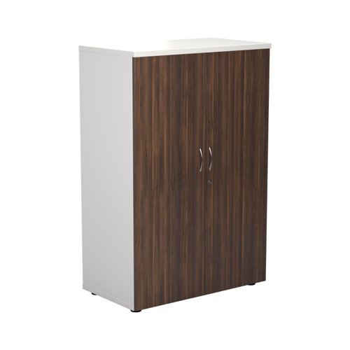 WDS1245CPWHDW | Introducing our Wooden Cupboard, designed to provide you with ample storage space while adding a touch of elegance to your home or office. Crafted with 18mm one piece MFC back panel and 25mm top and bottom panels, this cupboard is built to last. The lockable doors with silver handles ensure the safety of your belongings, while the black adjustable feet allow for easy levelling on any surface. The fully adjustable shelves provide flexibility to accommodate items of various sizes. With its sleek design and sturdy construction, our Wooden Cupboard is the perfect addition to any space.