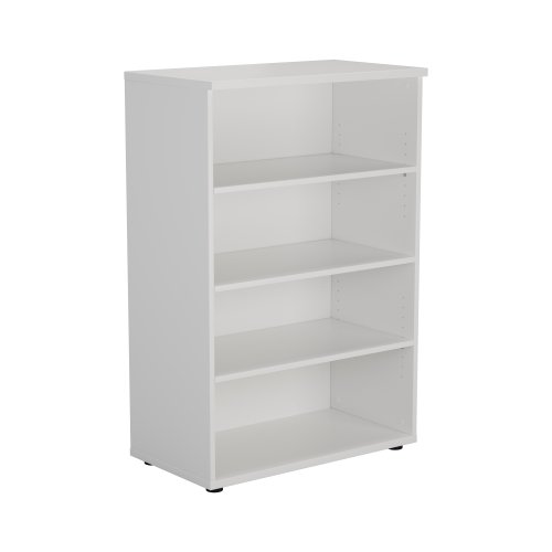 Wooden Bookcase 1200 (450mm Deep) - White