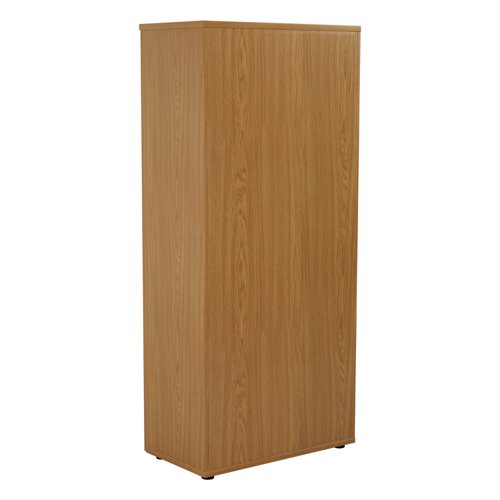 WDS1845CPNO | Introducing our Wooden Cupboard, designed to provide you with ample storage space while adding a touch of elegance to your home or office. Crafted with 18mm one piece MFC back panel and 25mm top and bottom panels, this cupboard is built to last. The lockable doors with silver handles ensure the safety of your belongings, while the black adjustable feet allow for easy levelling on any surface. The fully adjustable shelves provide flexibility to accommodate items of various sizes. With its sleek design and sturdy construction, our Wooden Cupboard is the perfect addition to any space.