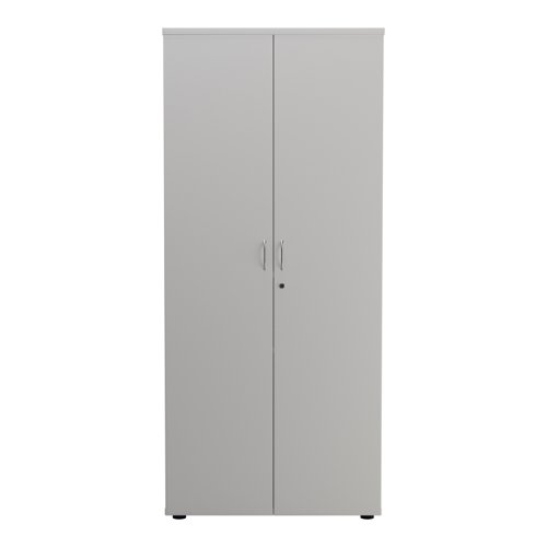 WDS1845CPWH | Introducing our Wooden Cupboard, designed to provide you with ample storage space while adding a touch of elegance to your home or office. Crafted with 18mm one piece MFC back panel and 25mm top and bottom panels, this cupboard is built to last. The lockable doors with silver handles ensure the safety of your belongings, while the black adjustable feet allow for easy levelling on any surface. The fully adjustable shelves provide flexibility to accommodate items of various sizes. With its sleek design and sturdy construction, our Wooden Cupboard is the perfect addition to any space.