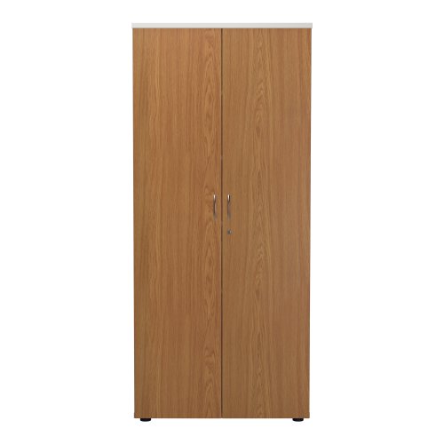 WDS1845CPWHNO | Introducing our Wooden Cupboard, designed to provide you with ample storage space while adding a touch of elegance to your home or office. Crafted with 18mm one piece MFC back panel and 25mm top and bottom panels, this cupboard is built to last. The lockable doors with silver handles ensure the safety of your belongings, while the black adjustable feet allow for easy levelling on any surface. The fully adjustable shelves provide flexibility to accommodate items of various sizes. With its sleek design and sturdy construction, our Wooden Cupboard is the perfect addition to any space.