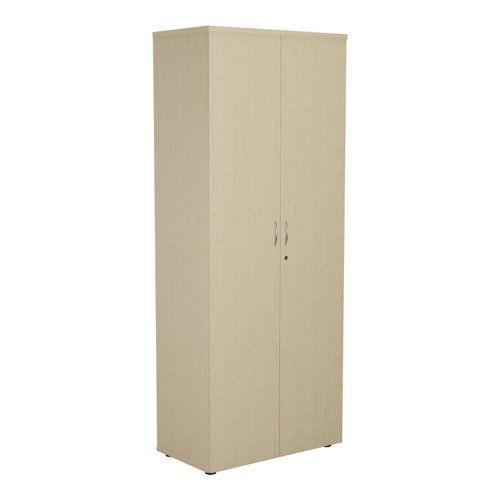 WDS2045CPMA | Introducing our Wooden Cupboard, designed to provide you with ample storage space while adding a touch of elegance to your home or office. Crafted with 18mm one piece MFC back panel and 25mm top and bottom panels, this cupboard is built to last. The lockable doors with silver handles ensure the safety of your belongings, while the black adjustable feet allow for easy levelling on any surface. The fully adjustable shelves provide flexibility to accommodate items of various sizes. With its sleek design and sturdy construction, our Wooden Cupboard is the perfect addition to any space.