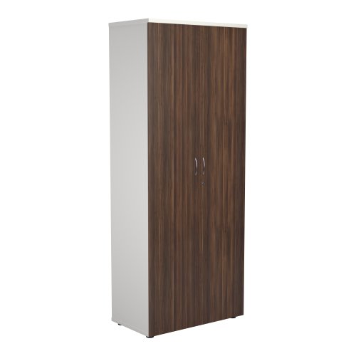WDS2045CPWHDW | Introducing our Wooden Cupboard, designed to provide you with ample storage space while adding a touch of elegance to your home or office. Crafted with 18mm one piece MFC back panel and 25mm top and bottom panels, this cupboard is built to last. The lockable doors with silver handles ensure the safety of your belongings, while the black adjustable feet allow for easy levelling on any surface. The fully adjustable shelves provide flexibility to accommodate items of various sizes. With its sleek design and sturdy construction, our Wooden Cupboard is the perfect addition to any space.