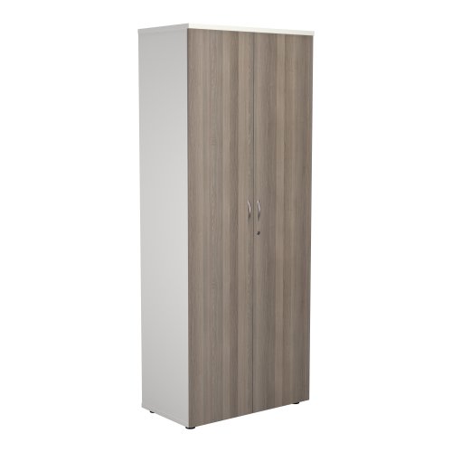 Wooden Cupboard (FSC) 2000 Grey Oak/White