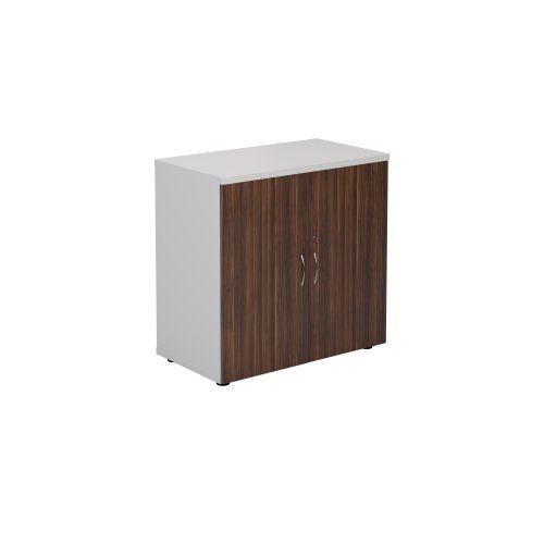 Wooden Cupboard (FSC) 800 Dark Walnut/White