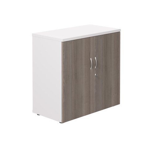 Wooden Cupboard (FSC) 800 Grey Oak/White