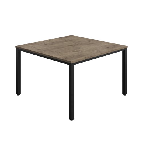 Fraction Infinity Square Meeting Table (FSC) 1200 X 1200 Grey Nebraska Oak/Black