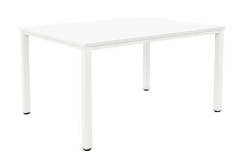Fraction Infinity 140 X 80 Meeting Table - White With White Legs