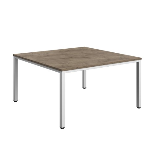 Fraction Infinity Square Meeting Table (FSC) 1400 X 1400 Grey Nebraska Oak/White