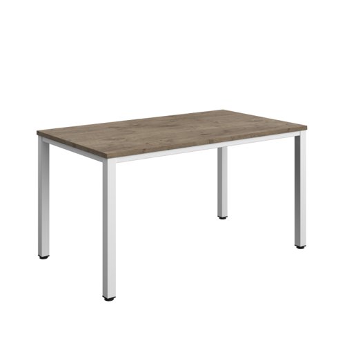 Fraction Infinity Rectangular Meeting Table (FSC) 1400 X 800 Grey Nebraska Oak/White