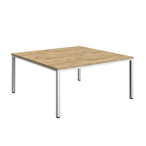 Fraction Infinity Square Meeting Table (FSC) 1600 X 1600 Natural Nebraska Oak/White