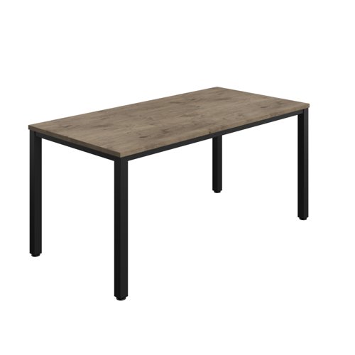Fraction Infinity Rectangular Meeting Table (FSC) 1600 X 800 Grey Nebraska Oak/Black