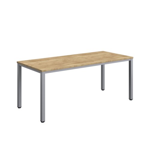 Fraction Infinity Rectangular Meeting Table (FSC) 1800 X 800 Natural Nebraska Oak/Silver