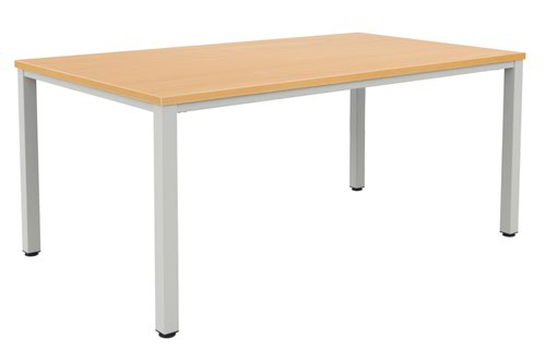 Fraction Infinity 200 X 100 Meeting Table - Beech With Silver Legs