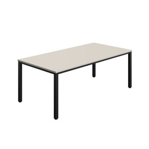 Fraction Infinity Rectangular Meeting Table (FSC) 2000 X 1000 Grey Nebraska Oak/Black