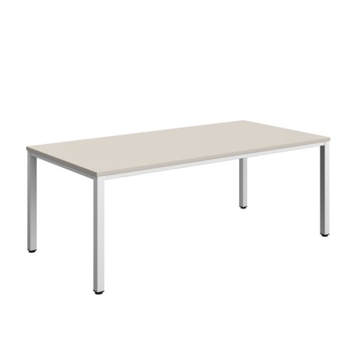 Fraction Infinity Rectangular Meeting Table (FSC) 2000 X 1000 Grey/White