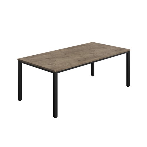Fraction Infinity Rectangular Meeting Table (FSC) 200 X 1000 Natural Nebraska Oak/Black