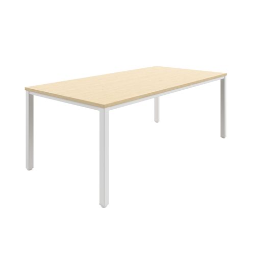 Fraction Infinity 240 x 120 Meeting Table - Maple With White Legs