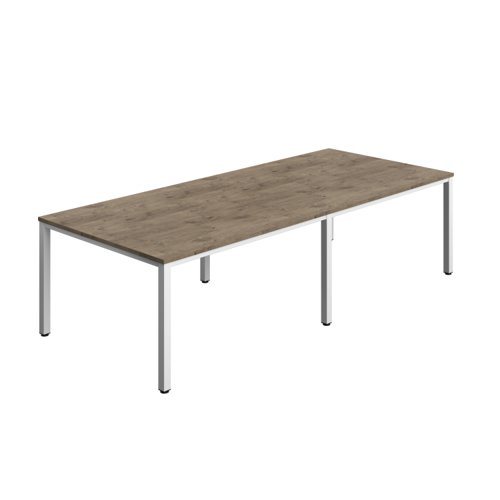 Fraction Infinity Rectangular Meeting Table (FSC) 2800 X 1200 Grey Nebraska Oak/White
