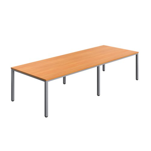 Fraction Infinity Rectangular Meeting Table (FSC) 3200 X 1200 Beech/Silver