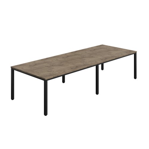 Fraction Infinity Rectangular Meeting Table (FSC) 3200 X 1200 Grey Nebraska Oak/Black
