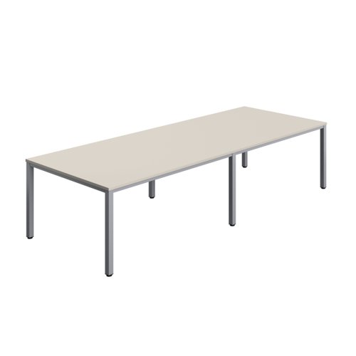 Fraction Infinity Rectangular Meeting Table (FSC) 3200 X 1200 Grey/Silver