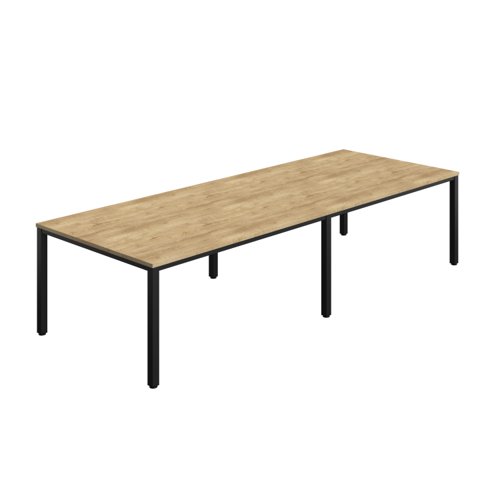Fraction Infinity Rectangular Meeting Table (FSC) 3200 X 1200 Natural Nebraska Oak/Black