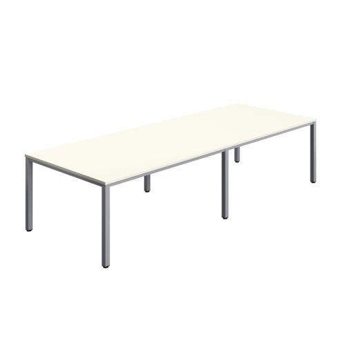 Fraction Infinity Rectangular Meeting Table (FSC) 3200 X 1200 White/Silver