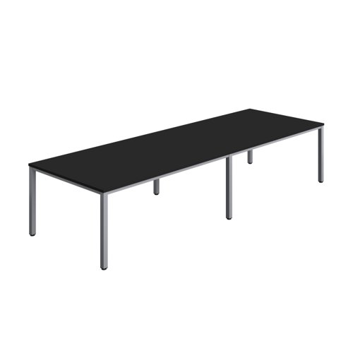 Fraction Infinity Rectangular Meeting Table (FSC) 3600 X 1200 Black/Silver
