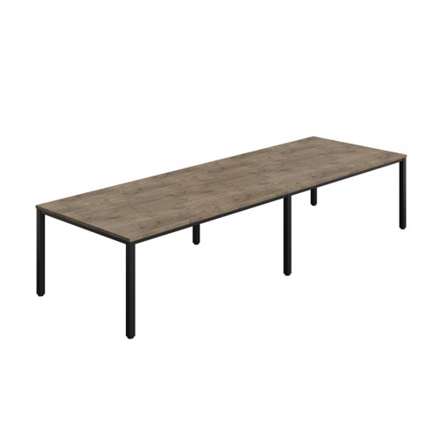 Fraction Infinity Rectangular Meeting Table (FSC) 3600 X 1200 Grey Nebraska Oak/Black