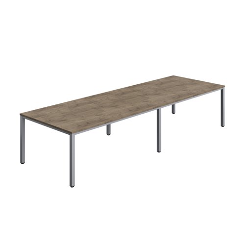 Fraction Infinity Rectangular Meeting Table (FSC) 3600 X 1200 Grey Nebraska Oak/Silver