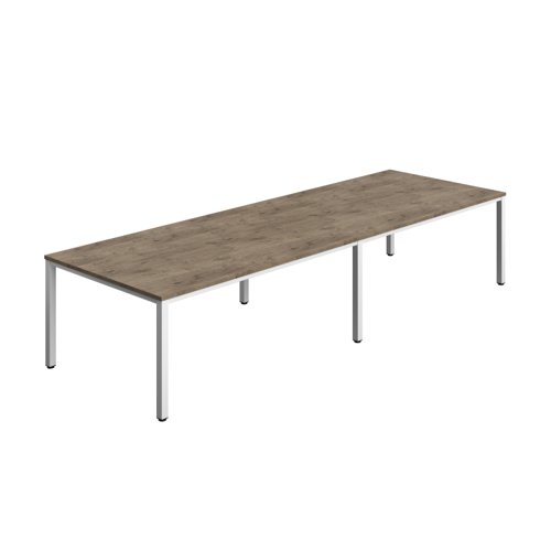 Fraction Infinity Rectangular Meeting Table (FSC) 3600 X 1200 Grey Nebraska Oak/White