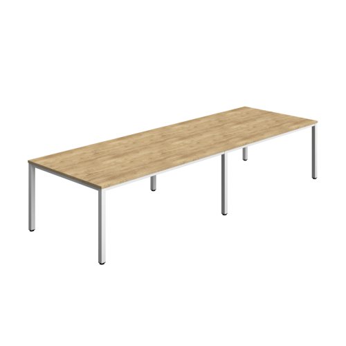 Fraction Infinity Rectangular Meeting Table (FSC) 3600 X 1200 Natural Nebraska Oak/White