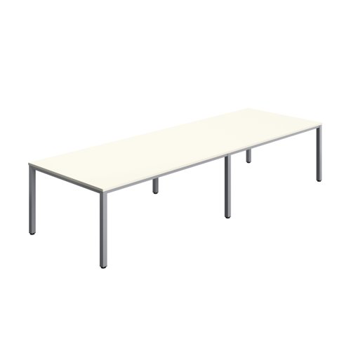 Fraction Infinity Rectangular Meeting Table (FSC) 3600 X 1200 White/Silver