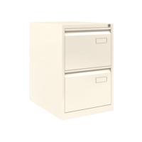 Bisley 2 Drawer Contract Steel Filing Cabinet Chalk White
